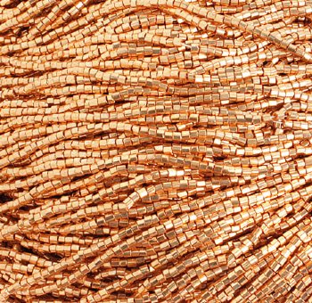 1 Hank of 10/0 Two-Cut Metallic Gold Seed Beads