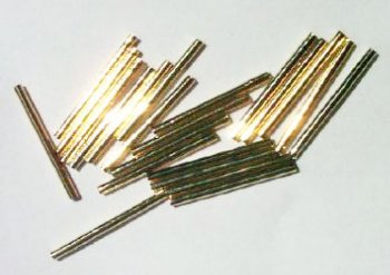 25 20x1.5mm Gold Plated Metal Tube Beads