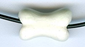 1 12x8mm Ceramic Bone Bead