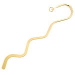 1 156mm Gold Plated Squiggle Bookmark