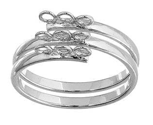 1 Nickel 3 Band, 9 Loop Ring Base