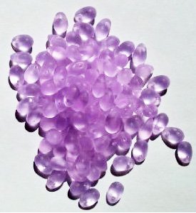 100 4x6mm Transparent Matte Alexandrite Drop Beads
