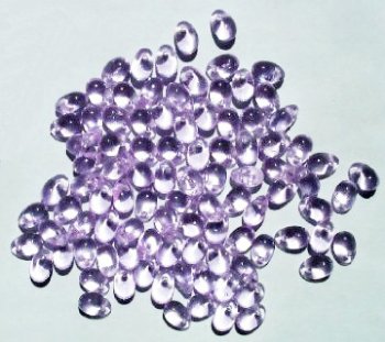 100 4x6mm Transparent Alexandrite Drop Beads