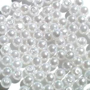 100 6mm Pearl White Acrylic