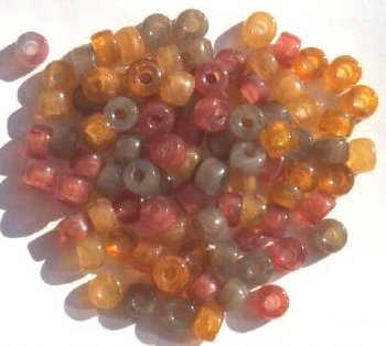 100 4x6mm Autumn Marble Mix Crow Beads