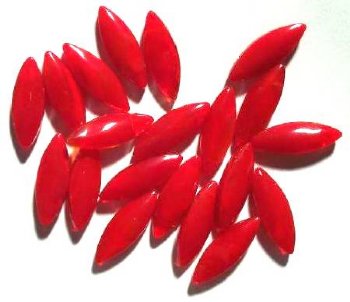 20 8x23mm Milky Red Opal Navette Drops