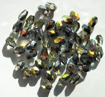 50 7x5mm Faceted Crystal Marea Drop Beads