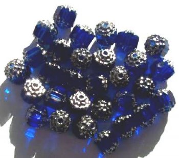 30 8mm Cathedral Sapphire with Silver Ends