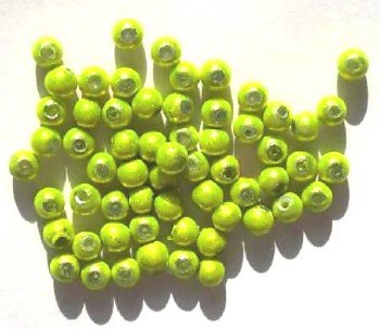 60 4mm Round Lime Miracle Beads