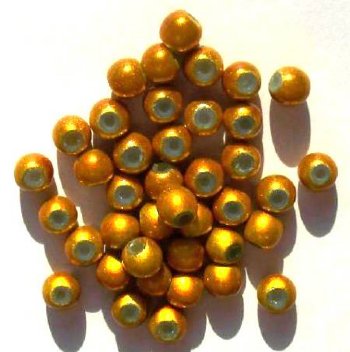 40 6mm Round Gold Miracle Beads