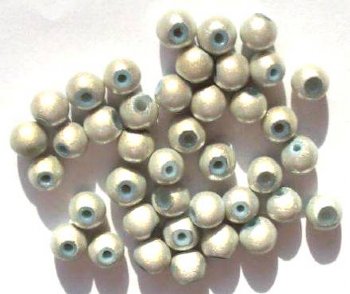 40 6mm Round Grey Miracle Beads