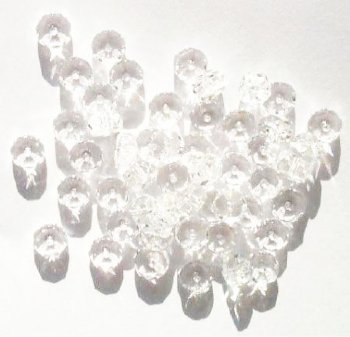 50 3x6mm Faceted Crystal Rondelle Beads