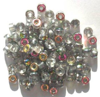 100 4x6mm Crow Beads Crystal Vitrail