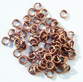 100 5mm Antique Copper Jump Rings