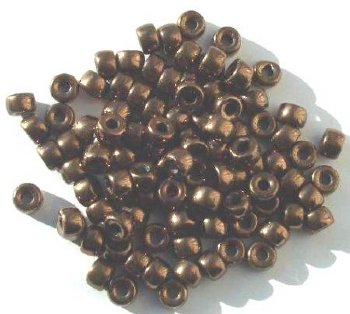 100 4x6mm Crow Beads Dark Bronze