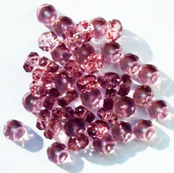 50 3x6mm Faceted Light Amethyst Rondelle Beads