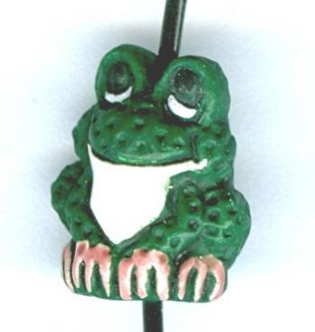1 10x11mm Ceramic Frog Bead