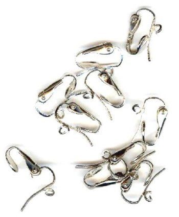 5 Pairs of Silver Tone Pierced Look Clip On Earring with Loop