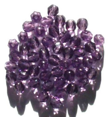 50 6mm Faceted Medium Amethyst Beads
