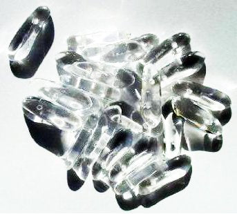25 20x6mm Crystal Glass Claw Beads