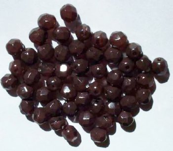 50 6mm Faceted Candy Coated Chocolate Beads