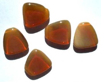 5 24x22mm Milky Topaz Flat Drop Nuggets