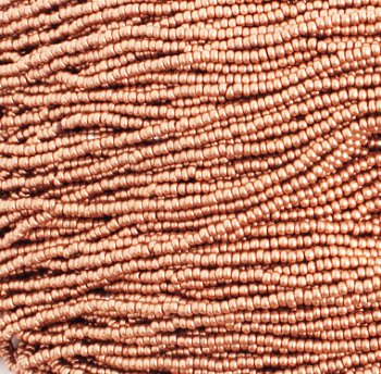 1 Hank of 11/0 Metallic Light Copper Seed Beads