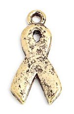 1 19mm Antique Gold Ribbon Pendant