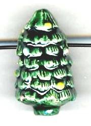 1 28x17mm Large Ceramic Christmas Tree Bead