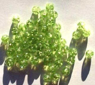 50 6mm Crackle Peridot