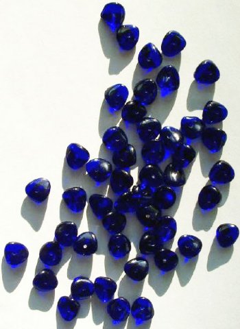 50 4x9mm Cobalt Wavy Disk Beads