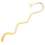 1 85mm Gold Plated Small Squiggle Bookmark