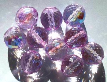 10 14mm Faceted Rich Cut Violet AB