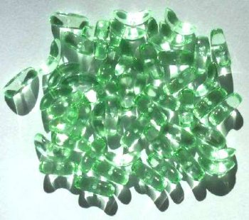 50 10mm Light Green Angel Wing Beads