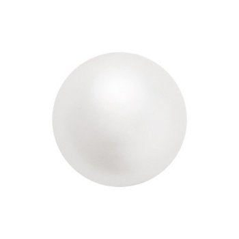 25, 8mm White Preciosa Maxima Pearl Beads