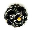 1 10mm Round Gunmetal with Jet Rhinestones