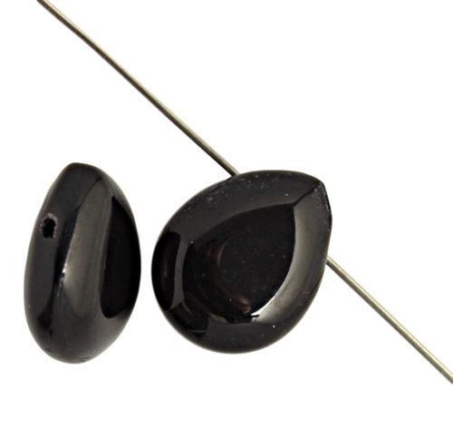 22, 12x15mm Jet Flat Glass Drops