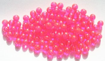 100 8mm Acrylic Transparent Hot Pink