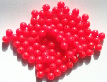 100 8mm Acrylic Opaque Red