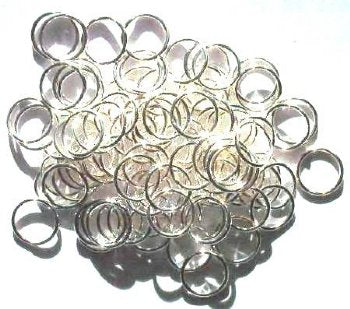 20, 10mm Silver Plated Closed Jump Rings