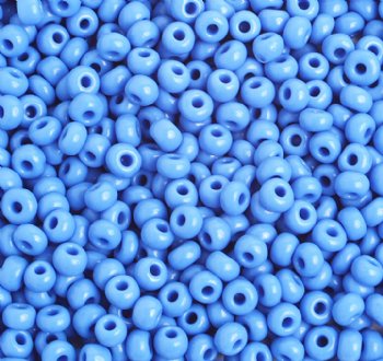 50g 6/0 Opaque Medium Blue Seed Beads