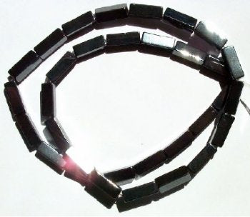 16 inch strand of 4x13mm Hematite Rectangle Beads