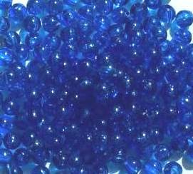 200 5mm Acrylic Transparent Blue Round Beads