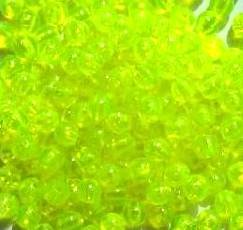 200 5mm Acrylic Transparent Bright Yellow Round Beads
