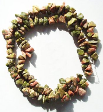 16 inch strand of Unakite Chips