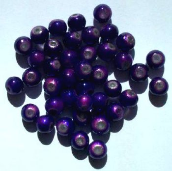 40 6mm Round Dark Purple Miracle Beads