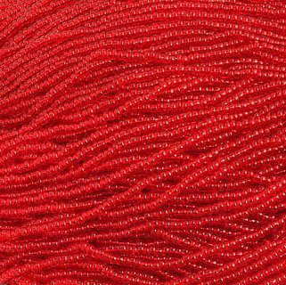 1 Hank of 11/0 Transparent Red Seed Beads