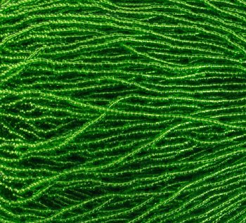 1 Hank of 11/0 Transparent Chartreuse Green Seed Beads
