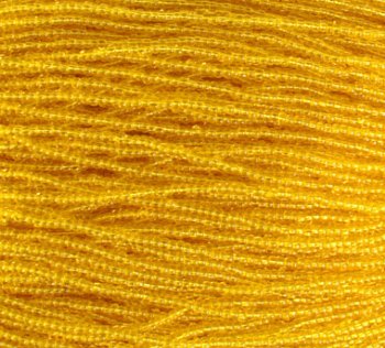 1 Hank of 11/0 Transparent Yellow Seed Beads