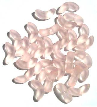 30 14mm Matte Rose Pink Angel Wing Beads